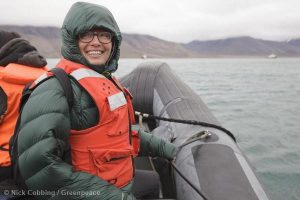 Emma Thompson in the Arctic with Greenpeace