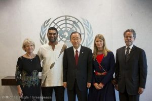 Ban Ki-moon receives Greenpeace delegation