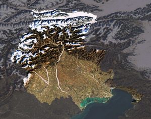Friuli Venezia Giulia mappa spazio