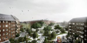 Ricostruzione 3d di una parte del quartiere