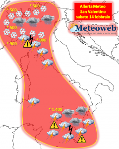 allerta meteo sabato 14 febbraio 2015
