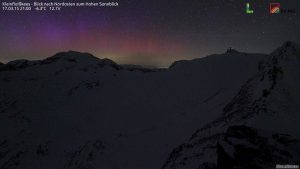 L'aurora osservata dalle Alpi Austriache