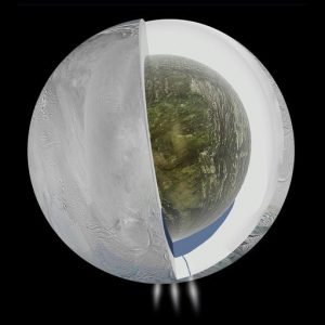 SPACE-SATURN-ENCELADUS