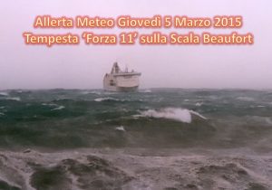 allerta meteo giovedì 5 marzo