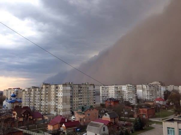 Il muro di polvere osservato in Ucraina