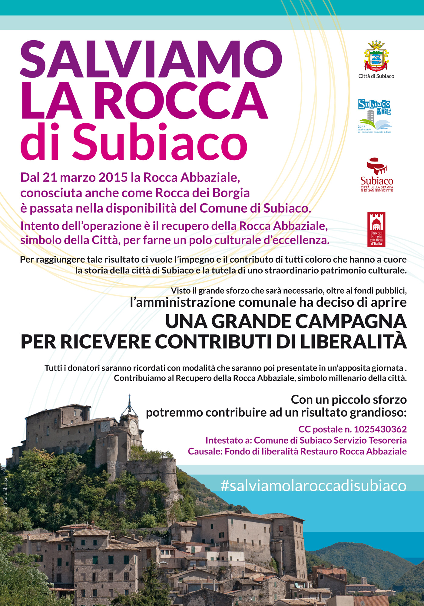 Locandina Campagna Salviamo La Rocca