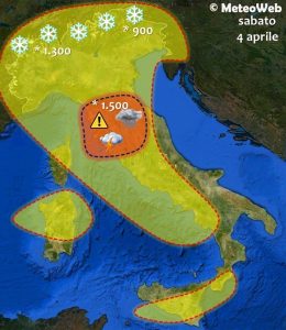 previsioni meteo sabato 4 aprile