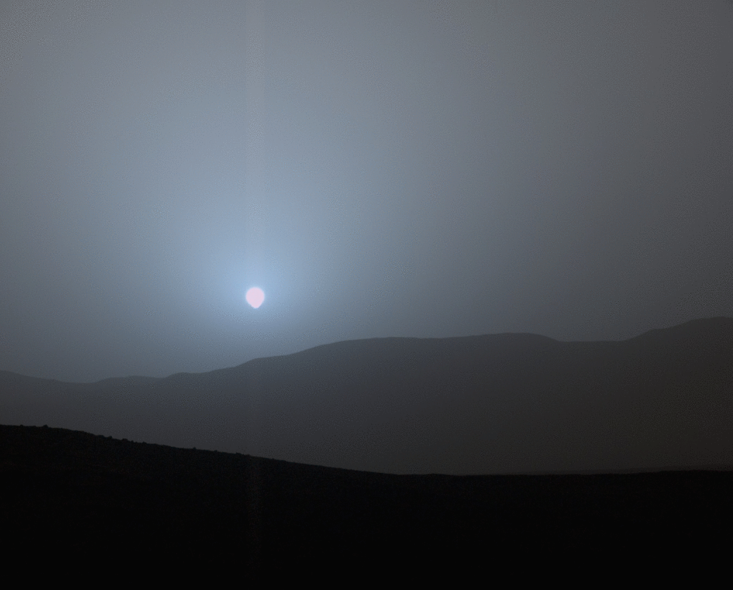 tramonto su marte