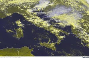Ecco il microscopico mulinello di bassa pressione in azione a nord delle coste siciliane
