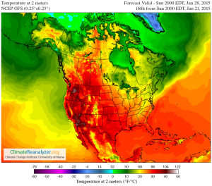 L'onda di calore in atto sull'ovest degli States