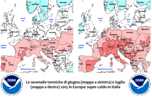 anomalie termiche giugno e luglio