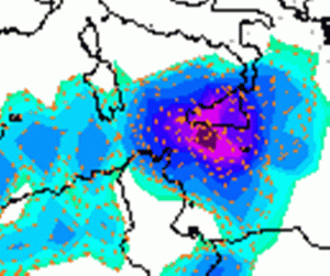 L'arrivo della tempesta da Sud/Ovest nella serata di mercoledì 9