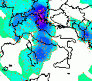 Le precipitazioni previste per oggi nel pomeriggio/sera, attenzione al nord/est