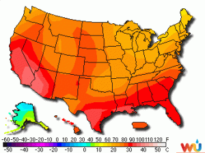 Notevole il caldo ancora presente su gran parte degli USA