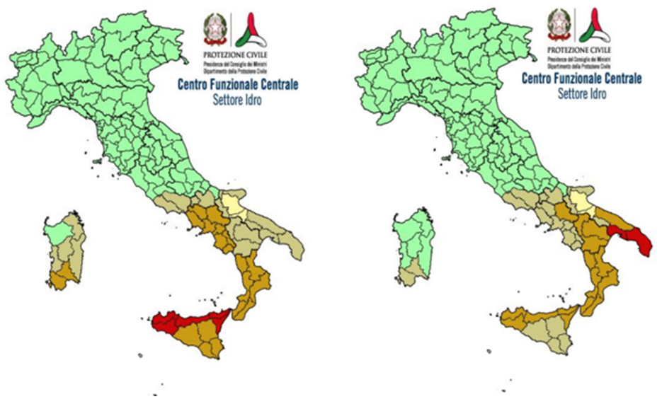 allerta meteo criticità sud italia