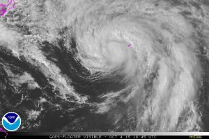 L'uragano "Joaquin" durante il suo passaggio ravvicinato sull'East Coast