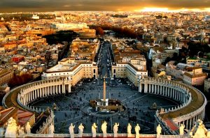 roma san pietro vaticano panorama