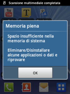 memoria piena