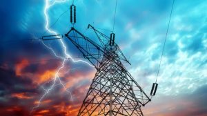 traliccio fulmine saetta energia terna