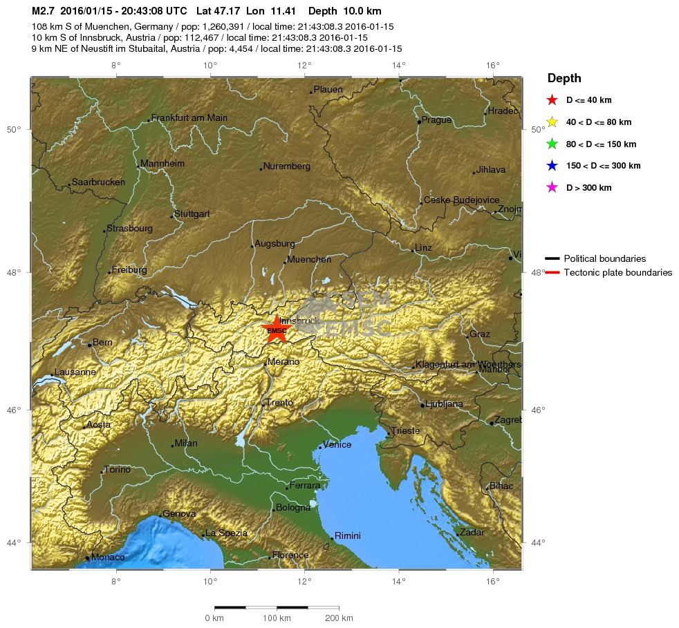 scossa Austria
