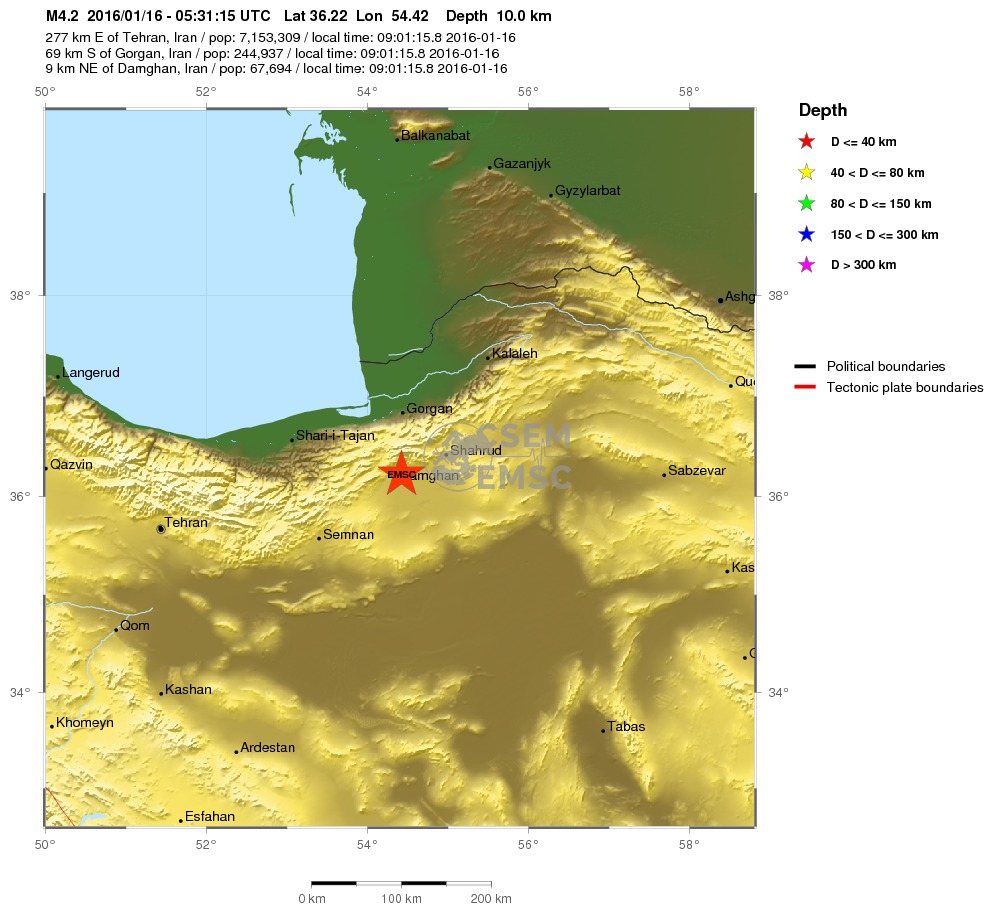 scossa Iran