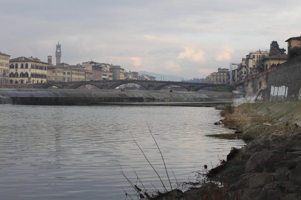 Firenze, Arno in secca per siccità