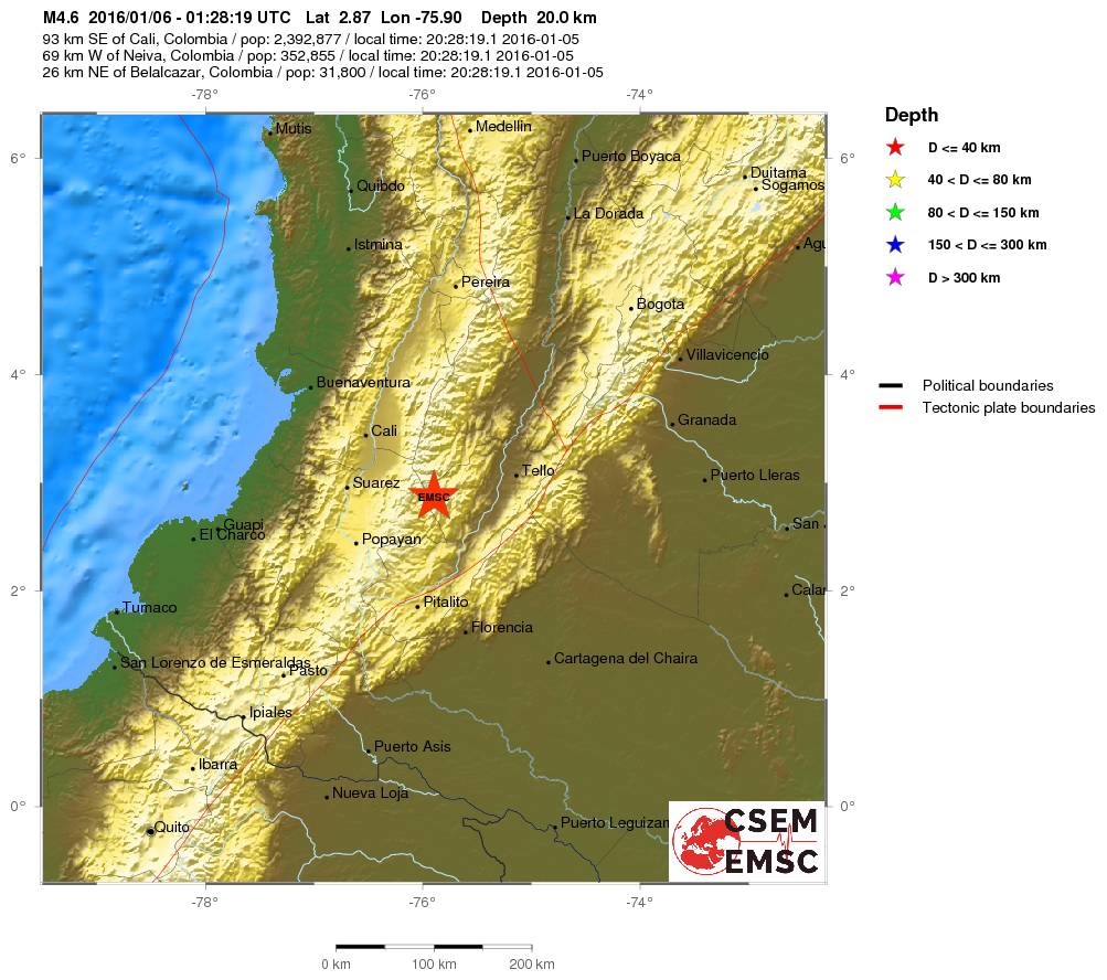 scossa Colombia