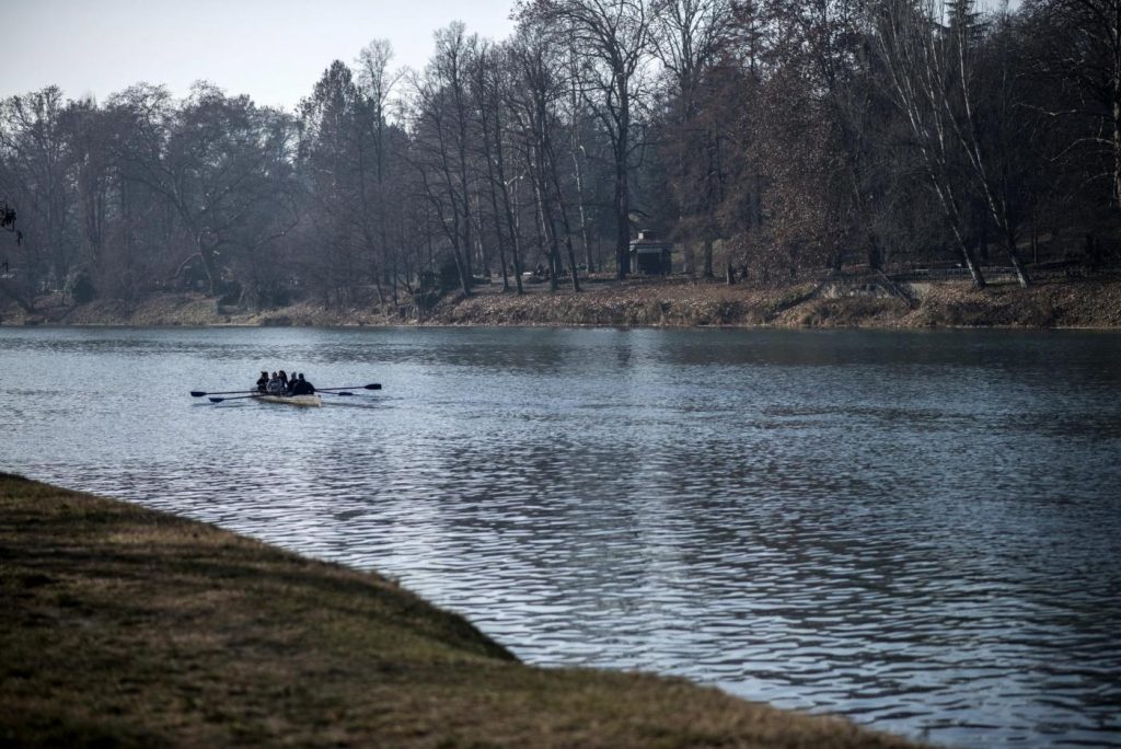 Torino, il fiume Po quasi in secca