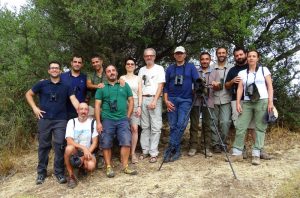 Gli ornitologi della STORCAL unitamente ai membri del CERM, durante la liberazione dei capovaccai in Calabria