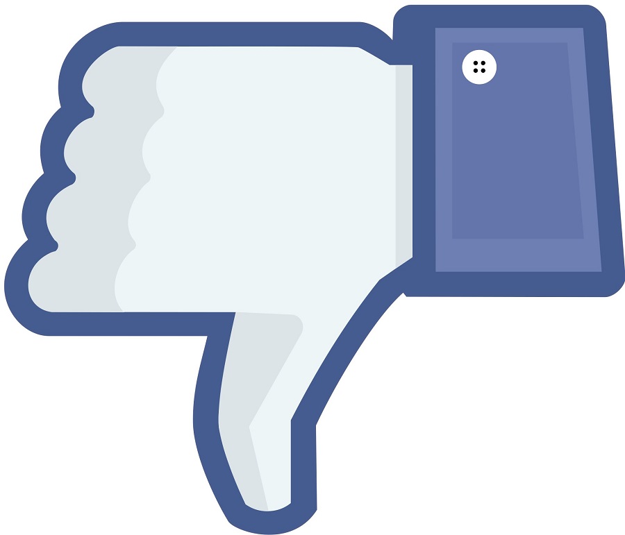 facebook pulsante "non mi piace" per i commenti