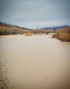 Il fiume Magra in piena