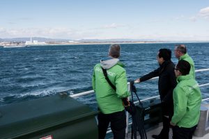 Naoto Kan, former Prime Minister of Japan on board Rainbow Warrior