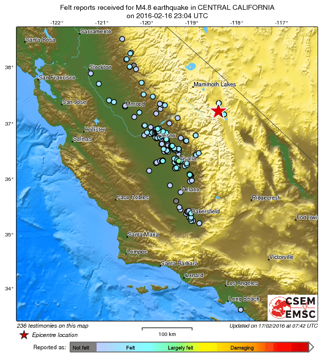 scossa California