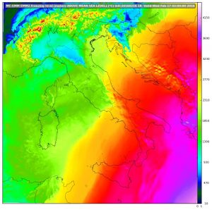 zero termico 17 febbraio 2016 italia