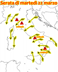 Allerta Meteo venti martedì 22 marzo 2016