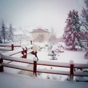 La neve di stamattina in Val Gardena