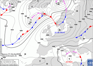 ciclone doris domenica
