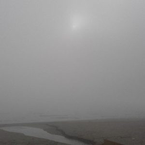spiaggia nebbia