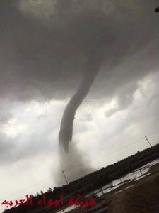 Il tornado osservato ieri nella città di Mesan, in Iraq. Credit Severe Weather Europe
