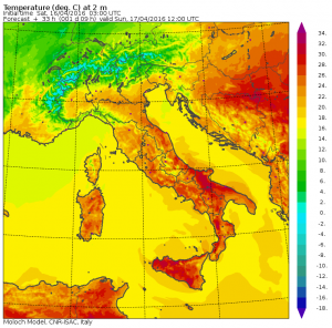 caldo domenica 17 italia