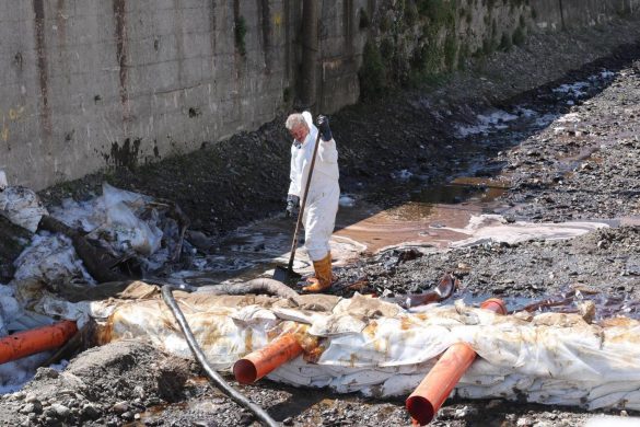 Genova Sversamento Di Petrolio Tra Il Rio Fegino E Il Torrente 
