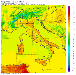 temperature massime oggi