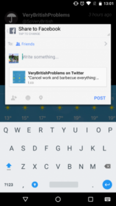 facebook screen