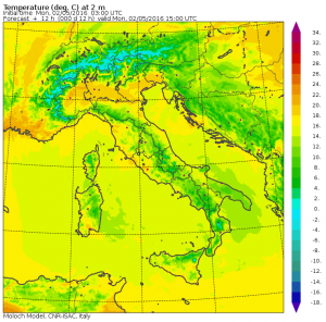 temperature massime oggi