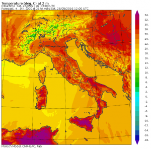 temperature massime oggi