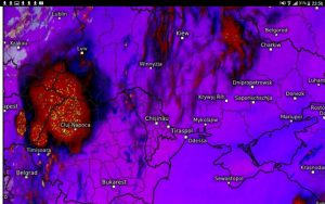 L'imponente MCC osservato ieri fra l'ovest della Romania e il sud-ovest dell'Ucraina