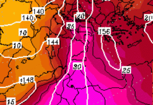 Copia di picco del caldo al sud, ore 20 di giovedì 16