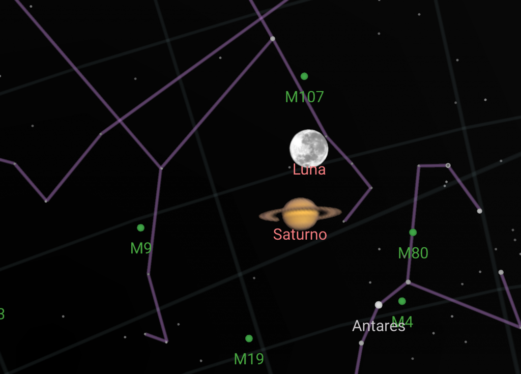 luna saturno