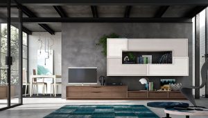 Pareti componibili attrezzate in legno massello della nuova collezione Infinity di Accademia del Mobile con intagli a cuneo decorativi e frontale con lavorazione realizzata dal primo taglio grezzo. Il sistema modulare della collezione Infinity di Accademia del Mobile offre un’ampia libertà di composizione. Pensili, contenitori, panche, cassettiere e mensole combinate tra loro producono alternanze di pieni e vuoti, giochi di volumi e prospettive che armonizzano l’ambiente della tua casa. E con le molteplici finiture a disposizione la tua parete componibile sarà ancora più unica e personale