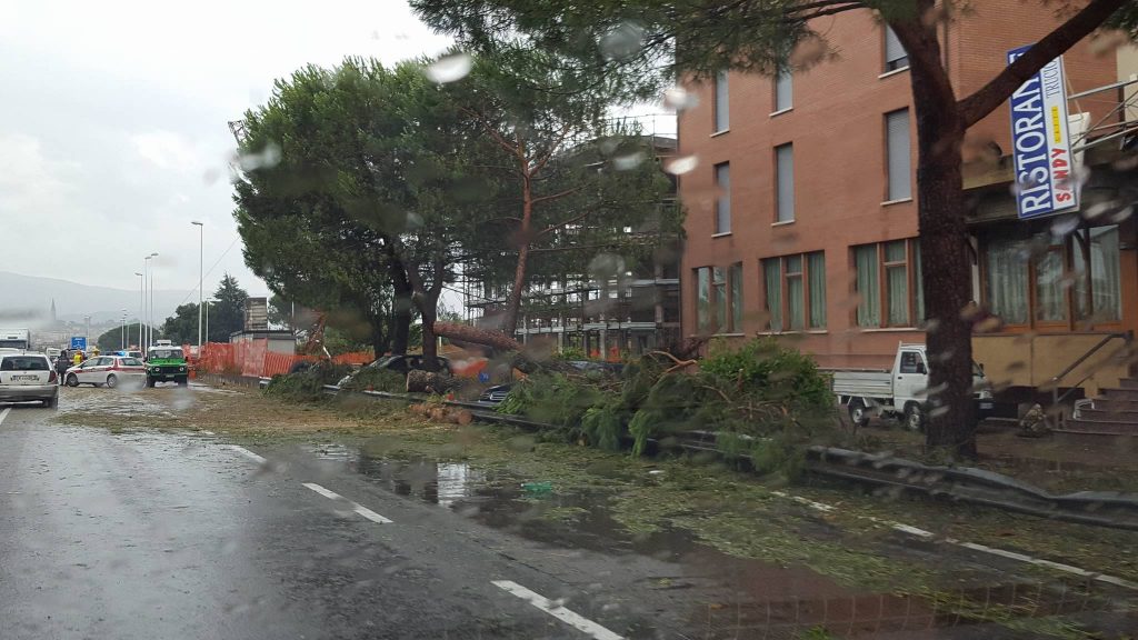 maltempo arezzo tromba d'aria